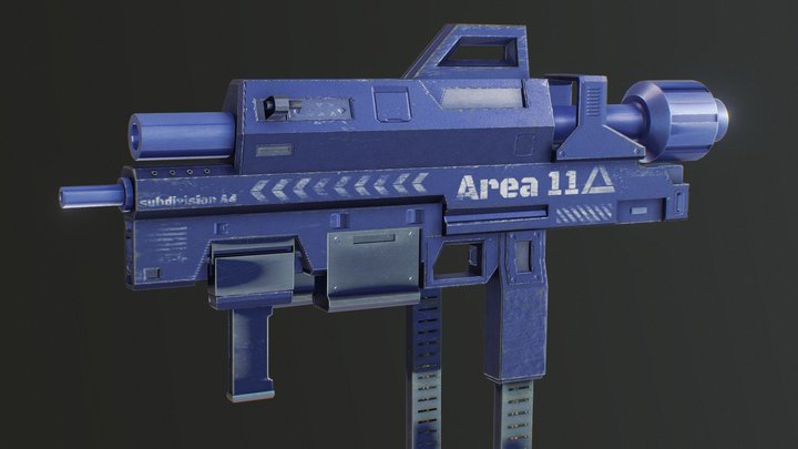 Knightmare assault rifle from Code Geass 3D Model