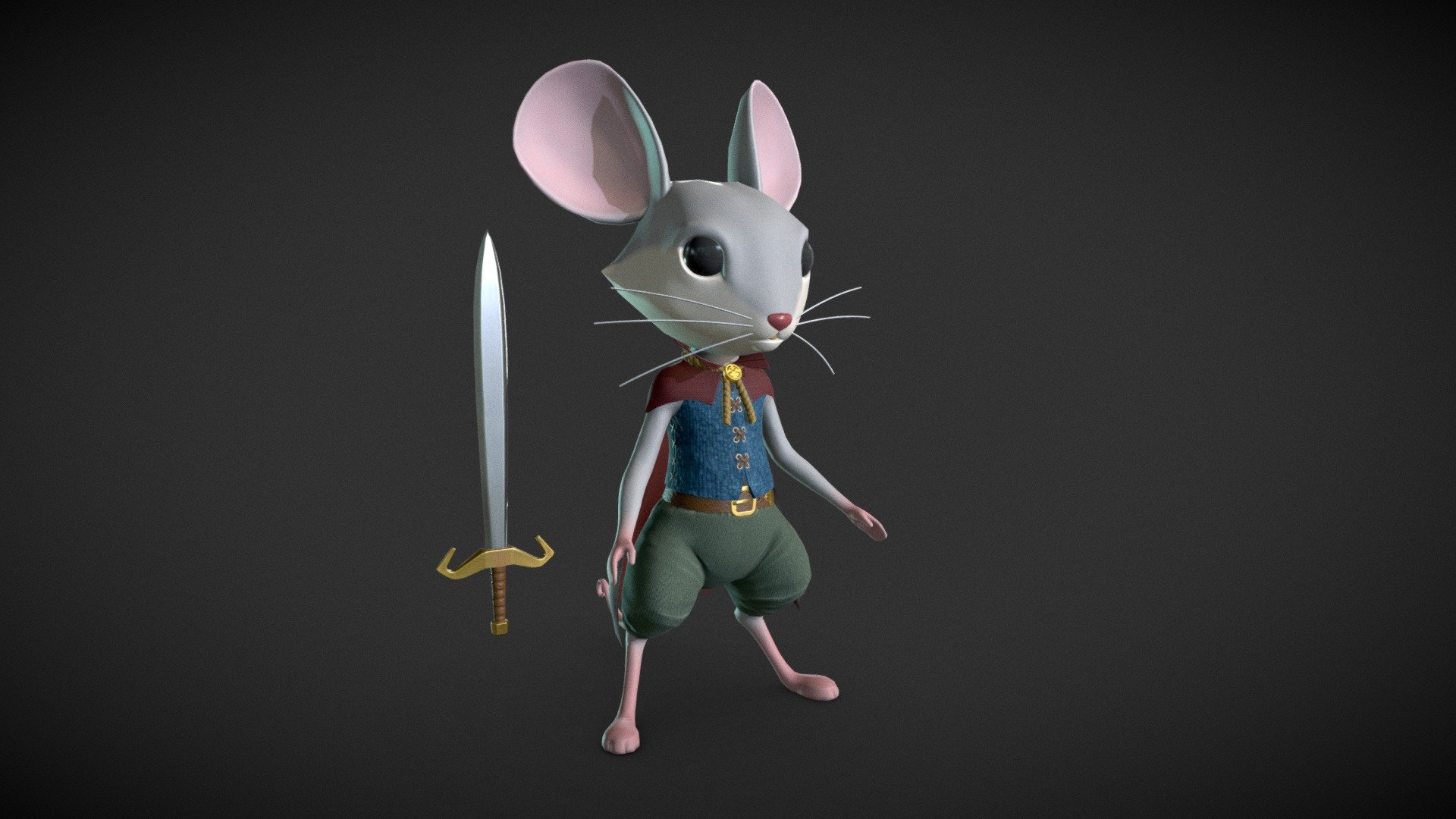 Mouse Character T-pose | 3D model