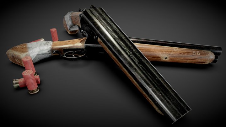 Sawed Off Shotgun 3D Model