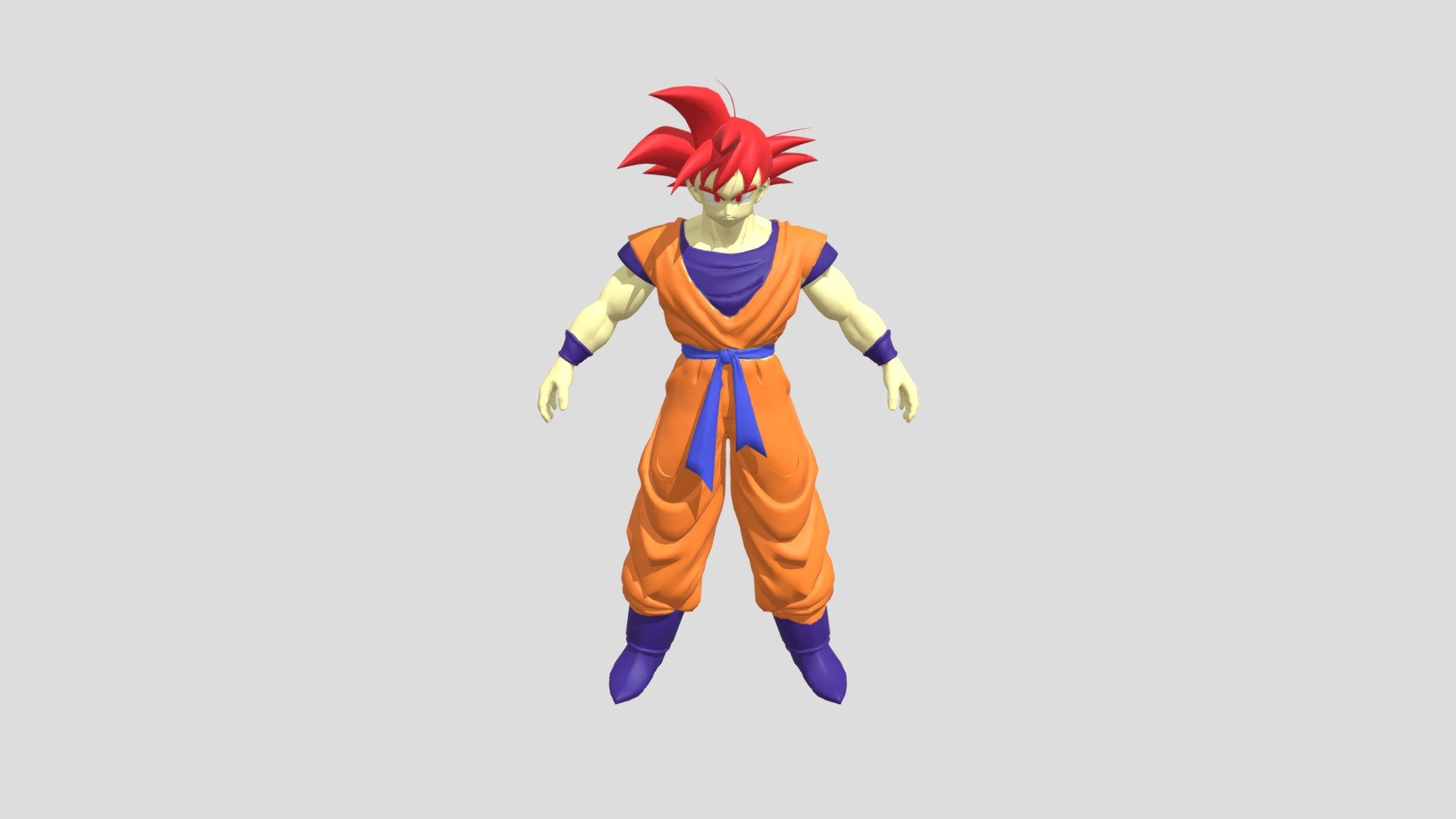 Goku Super Saiyan God - Download Free 3D model by Justin Rajan  (@) [46f81d2]