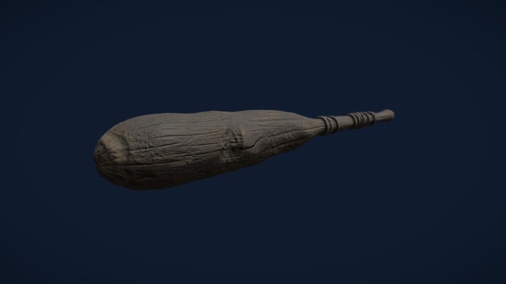 Rugged Wooden Club 3D Model