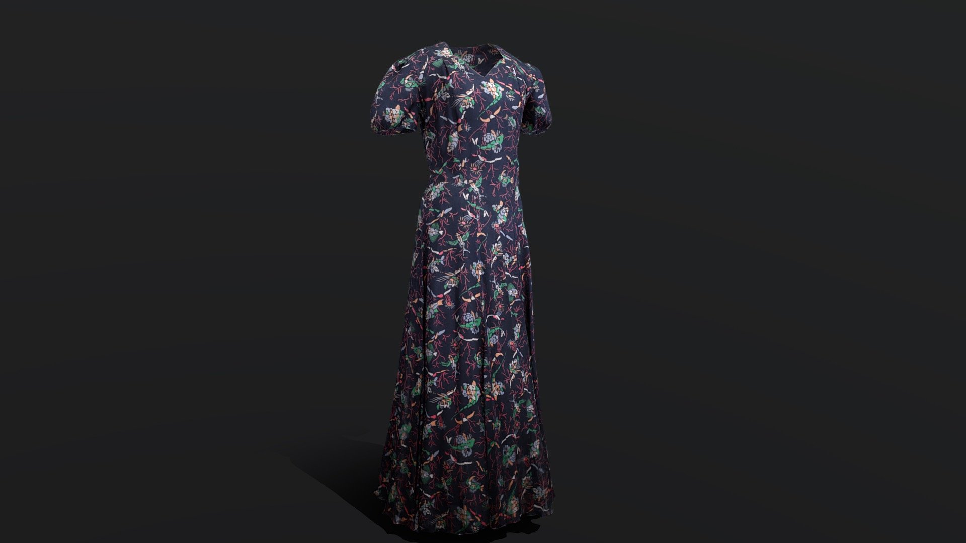 Crysede silk dress - 3D model by penleehousegallery [46f93ea] - Sketchfab