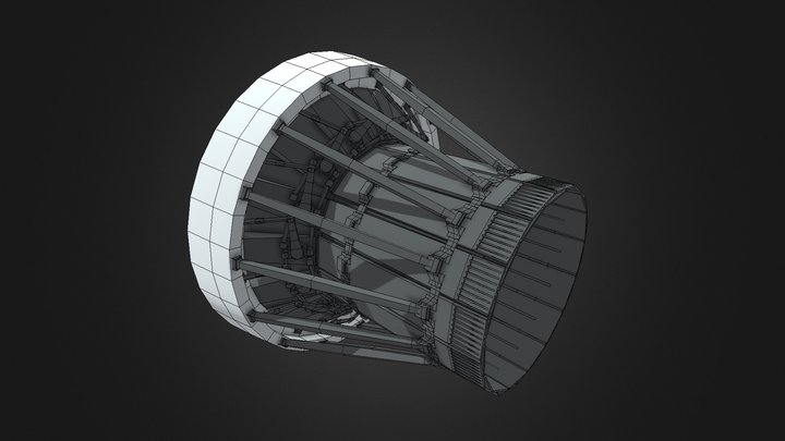 F-15 SE Thrust Vector Nozzle 3D Model