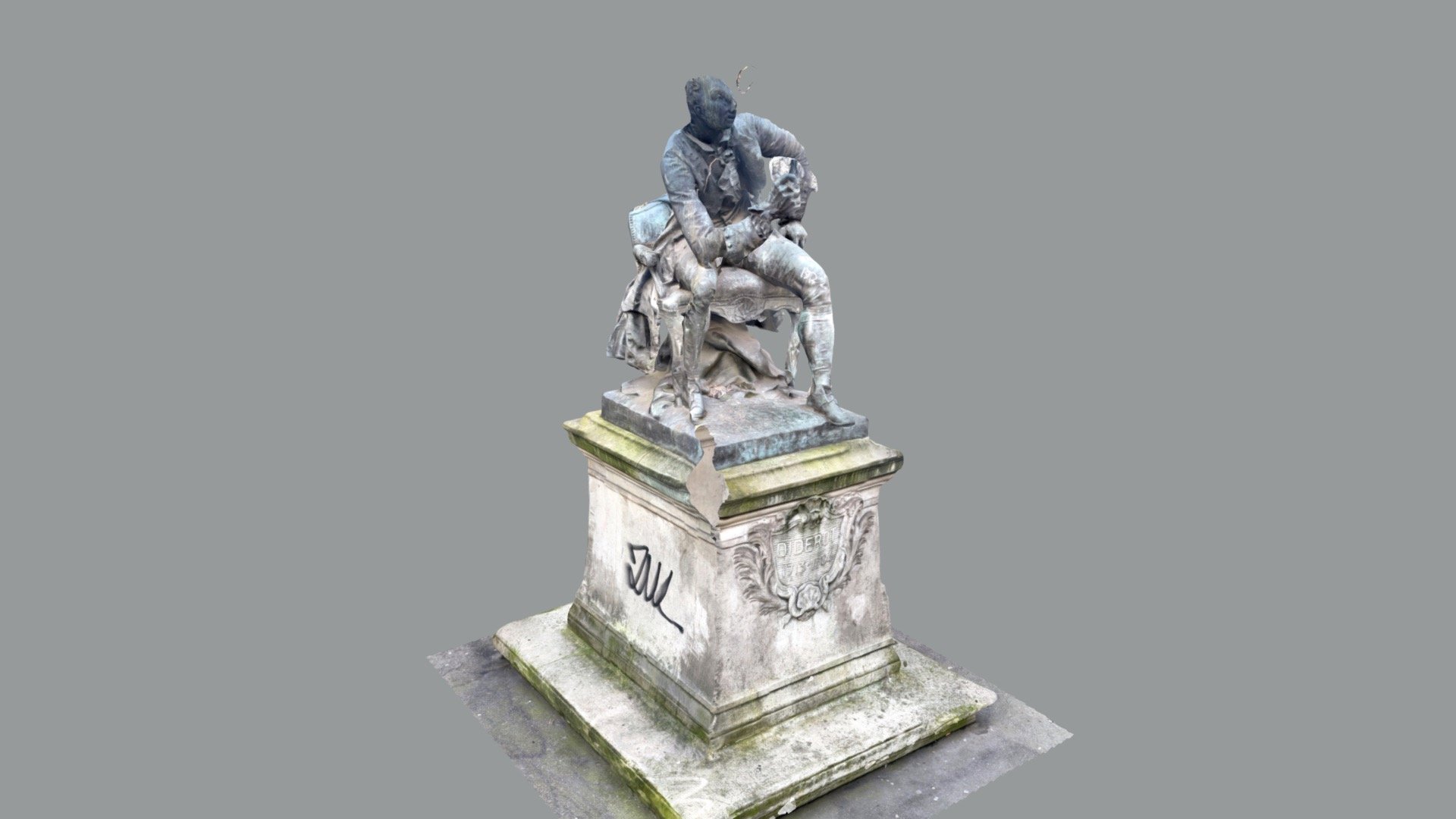 Diderot Statue in Boulevard Saint-Germain, Paris - Download Free 3D model by Oscar Falmer ...