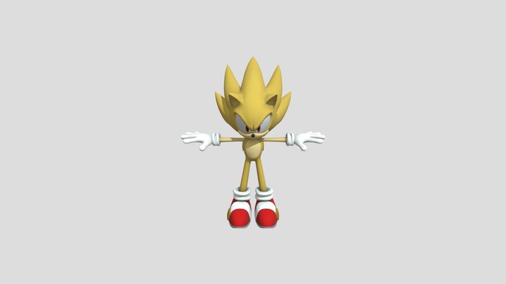 Xbox 360 - Sonic Unleashed - Super Sonic 3D Model