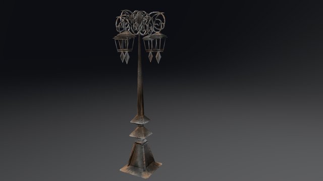 Gothic/Victorian Lamp Post 3D Model