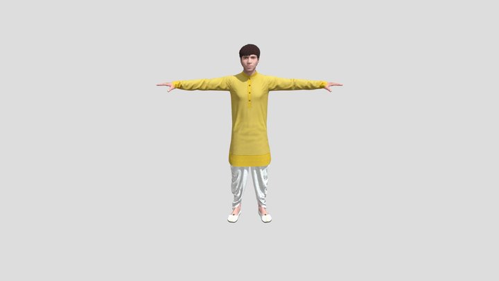 Indian Village boy 3D Model