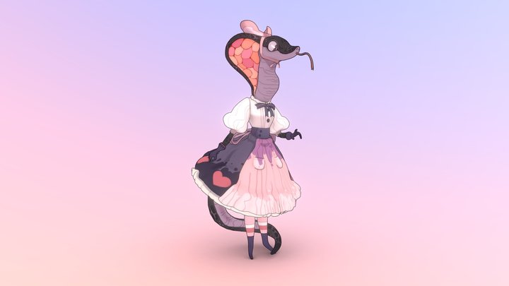 snake lady 3D Model