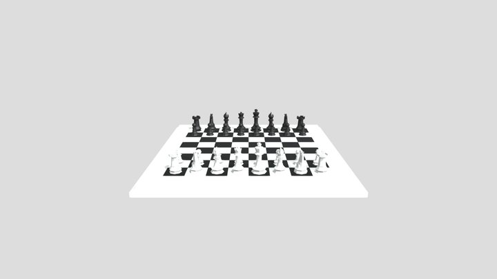 Chess Scene 3D Model