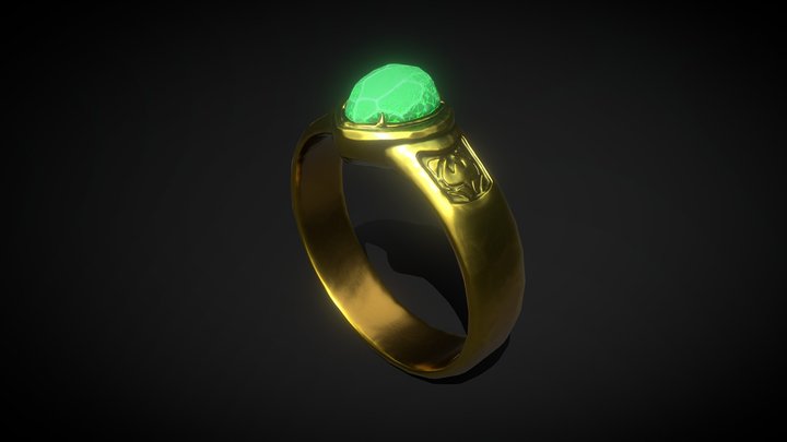 Stylized Enchanted Ring - Weekly Challenge #1 3D Model