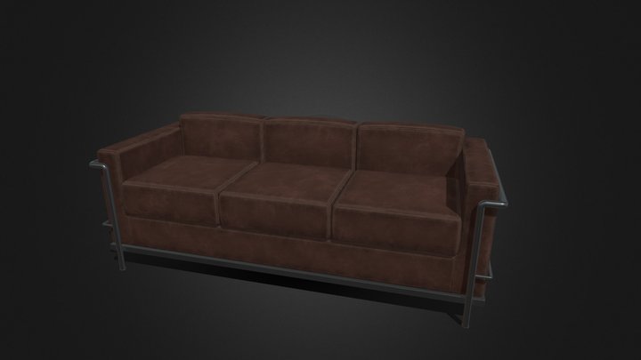 leather couch 3D Model