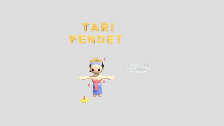 Dance Pendet 3D Model