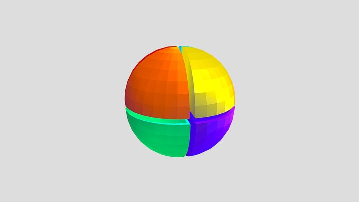 Sliced Orange 3D Model