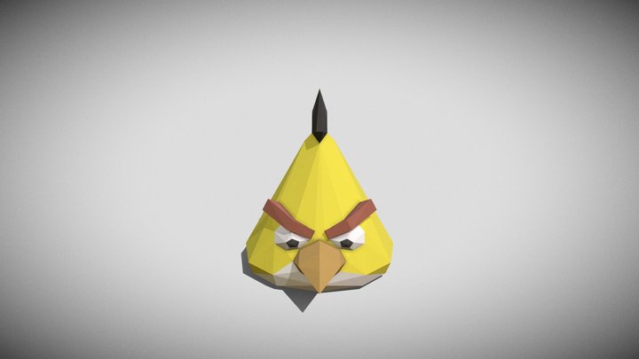 Angry Bird Chuck 3D Model