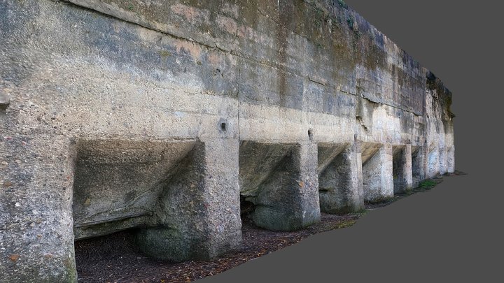 Old concrete industrial wall