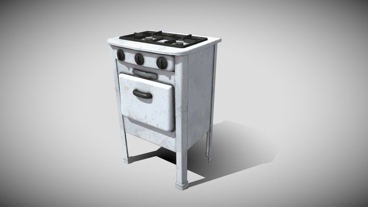 Old Gas Stove 3D Model