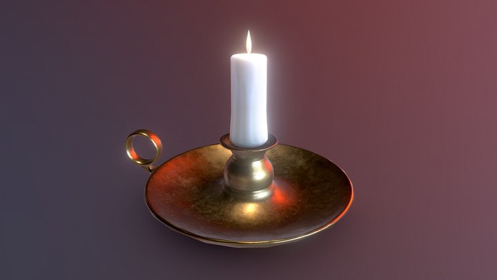 Brass candle holder 3D Model