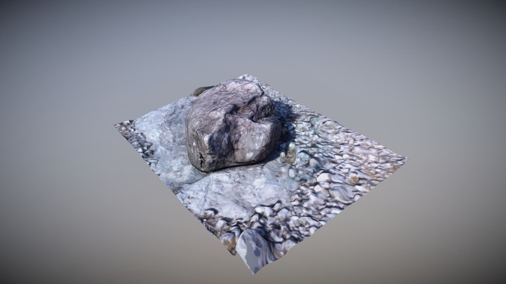 photogrammetry gray stone low poly — Sketchfab embed 3D viewer
