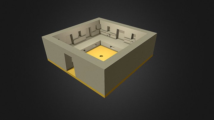 kotosh, templo de las manos cruzadas 3D Model