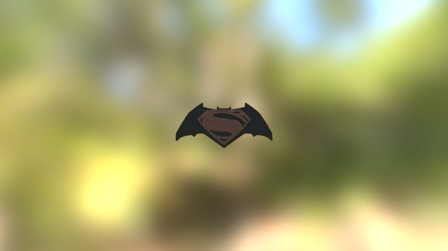 Batman v Superman - Logo 3D Model
