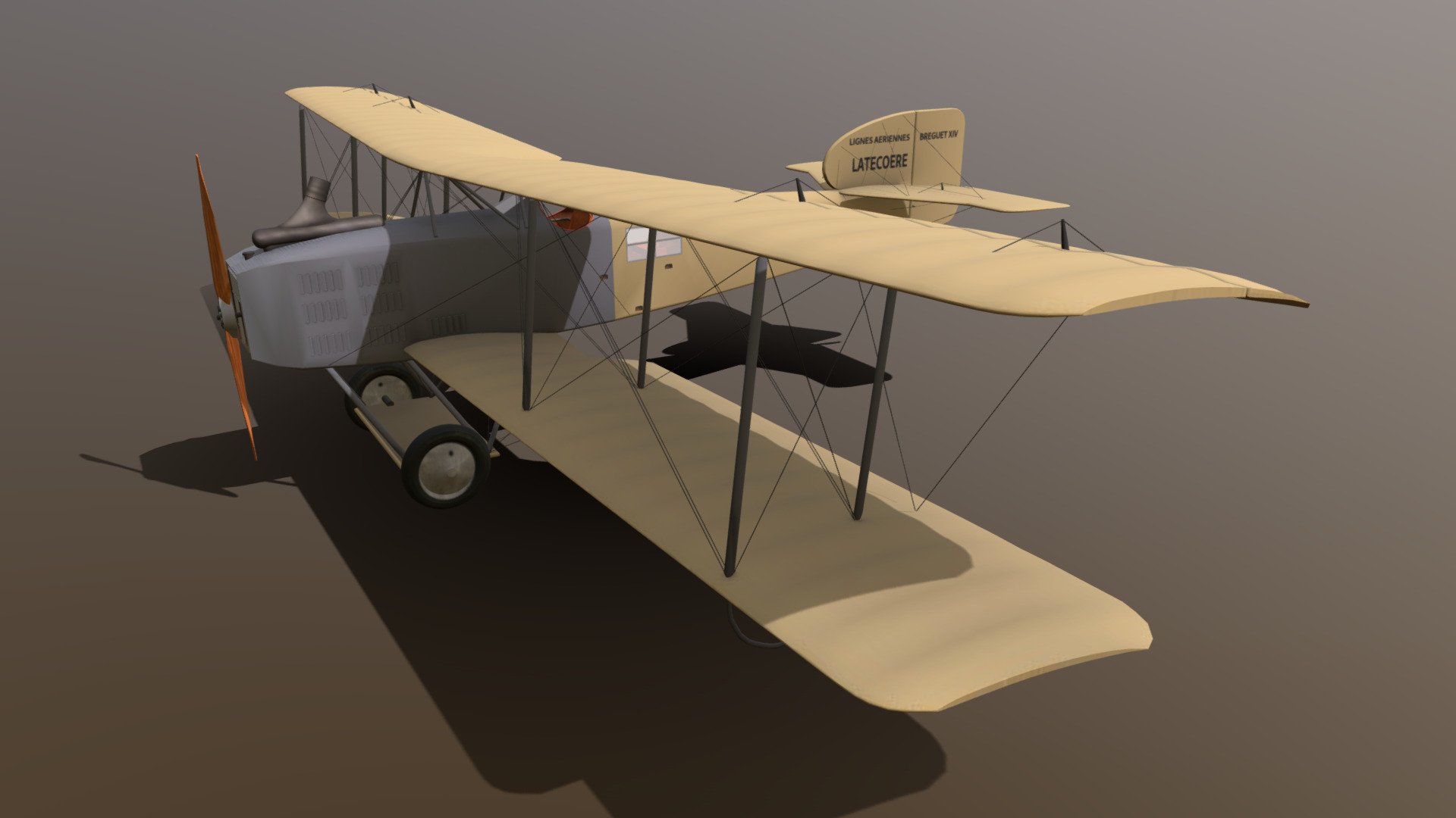 Breguet 14 or Breguet XIV Download Free 3D model by helijah