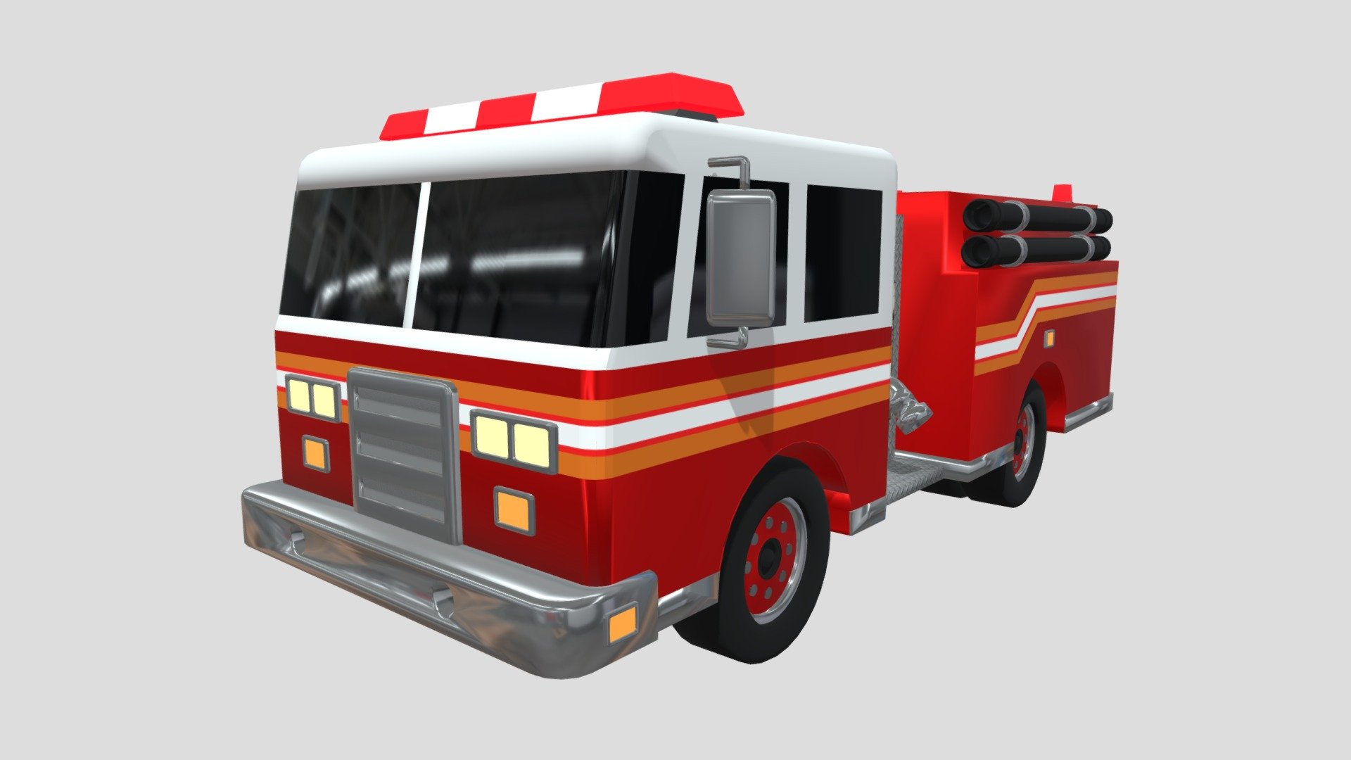 Fire Truck - 3D model by trollbot (@punkstyle) [47108a9] - Sketchfab