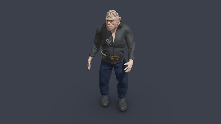 Monkey Humanoid 3D Model