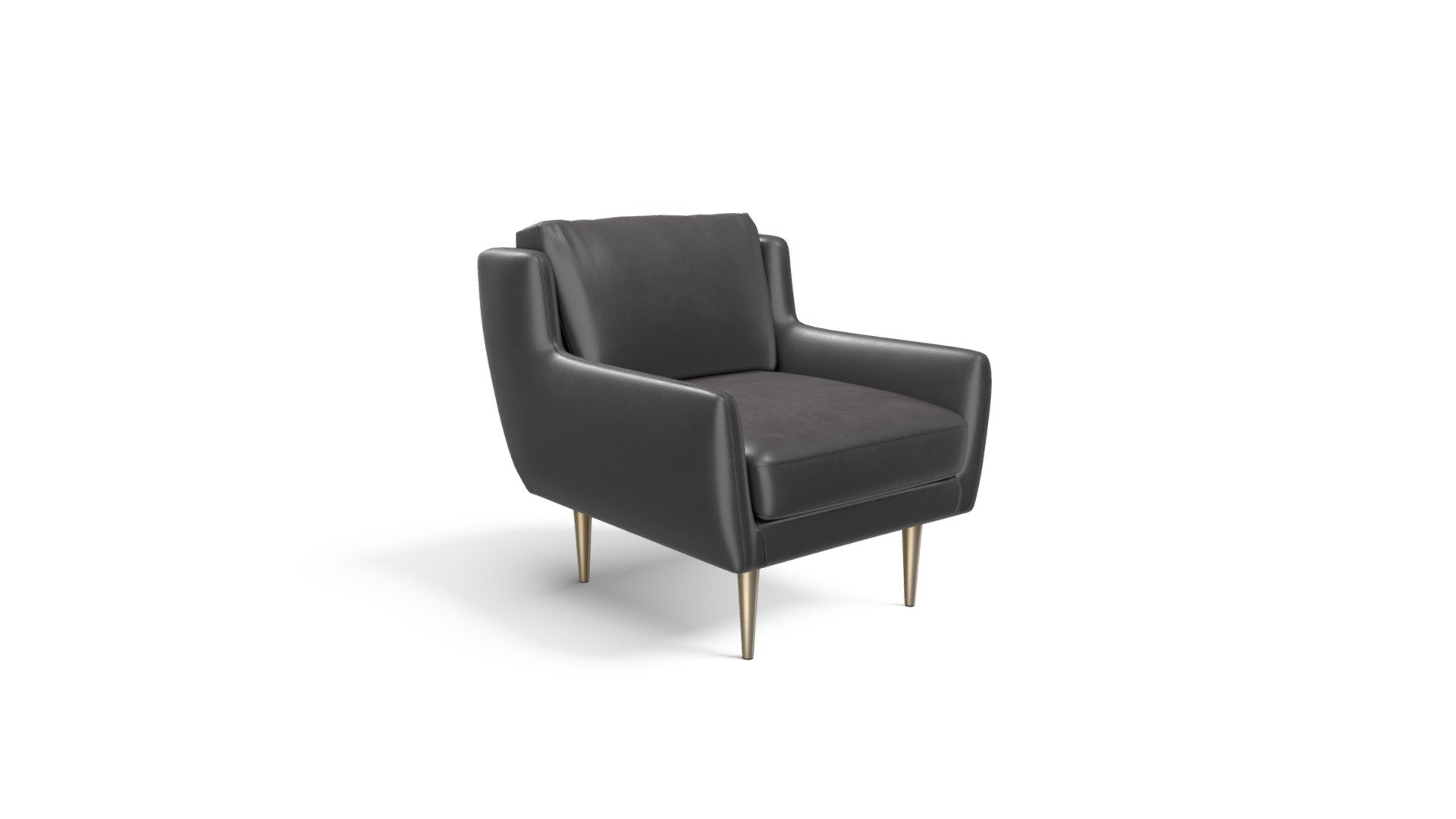 Simone Armchair, Oxford Grey Premium Leather