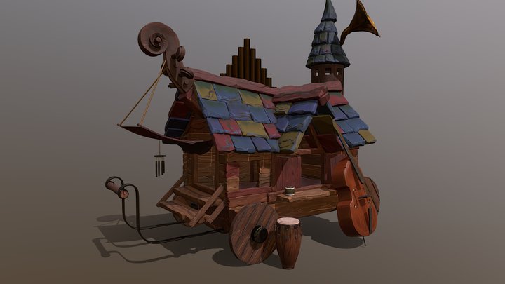 Music Wagon - DAE Sculpting Exam 3D Model