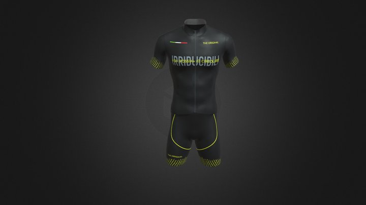 IRRIDUCIBILI Bike Jersey 3D Model