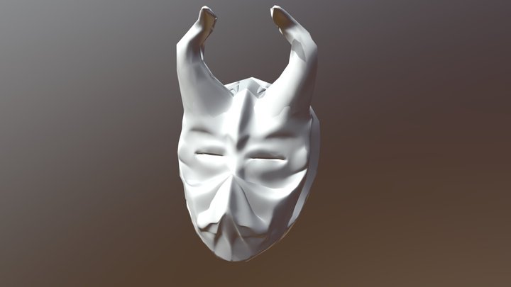 Oni Mask Retopo 3D Model