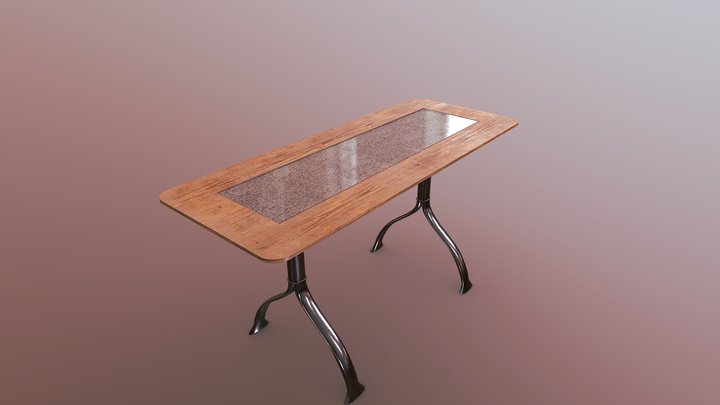 Simple Modern Dining Table 3D Model