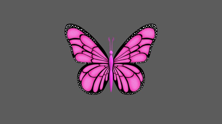 Pink Butterfly (The Lullaby, Student Film) 3D Model