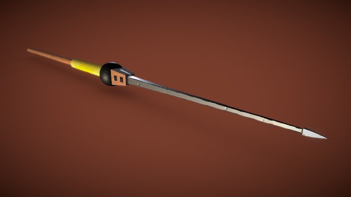 Sculpted Roman Pilum 3D Model