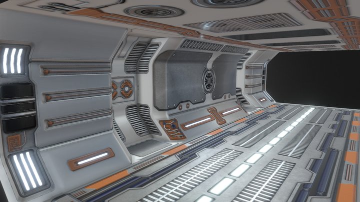 Sci-fi Toonel 3D Model