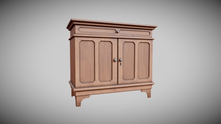 Victorian Cabinet Double 3D Model