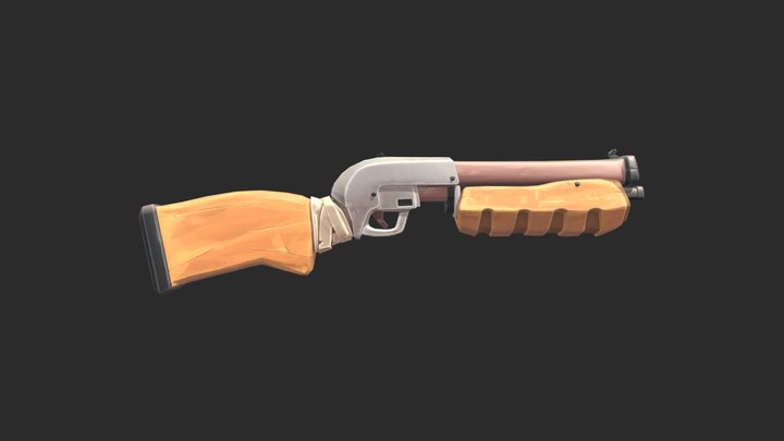 Stylized Shotgun Model (Weekend Project) 3D Model