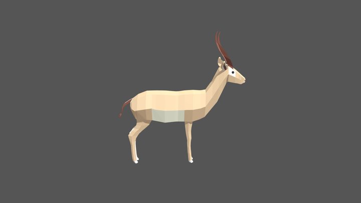 Gazelle LowP. 3D Model