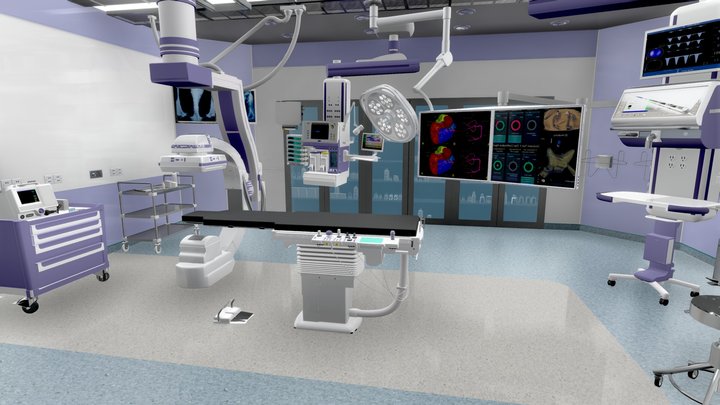 Surgical Room-Catheter Lab. 3D Model