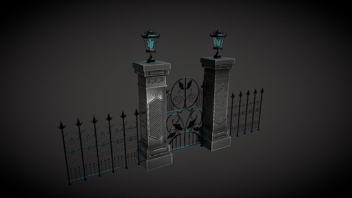 Gothic Gate 3D Model