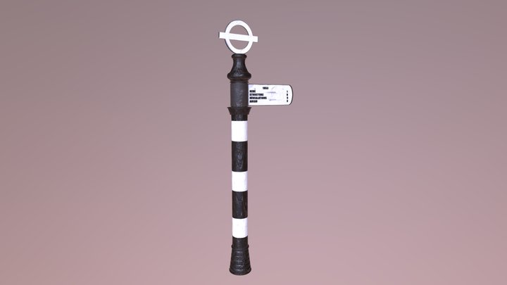 roadsign 3 from 2018 stand up to cancer project 3D Model