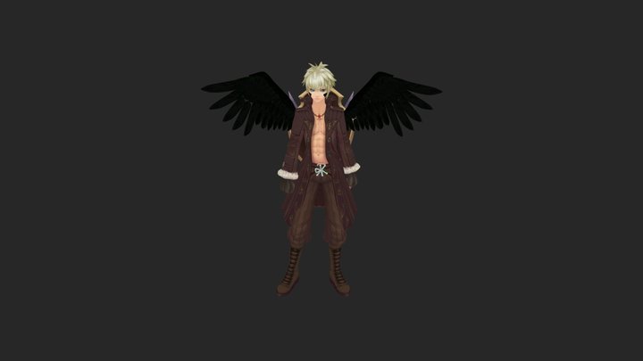 Gunslinger Male CHEST 02 3D Model