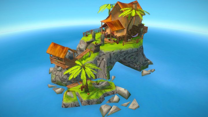 Island of the Mystical Herbalist 3D Model