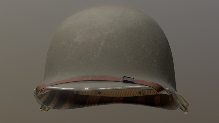 WW2 U.S. M1 Military Helmet 3D Model