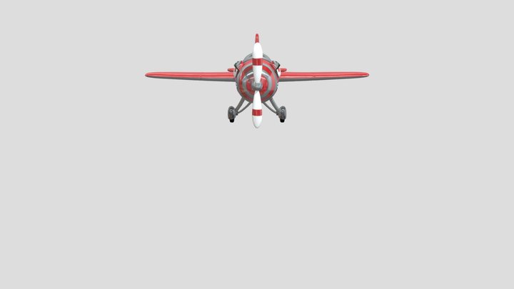 Cartoon Airplane 3D Model