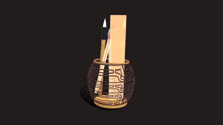 笔筒渲染 3D Model