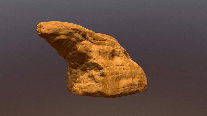 Stylized Rock Cliff 3D Model