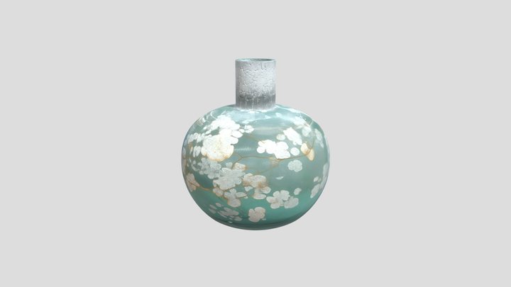 Glass Blossom Vase Translucent Round Bottle