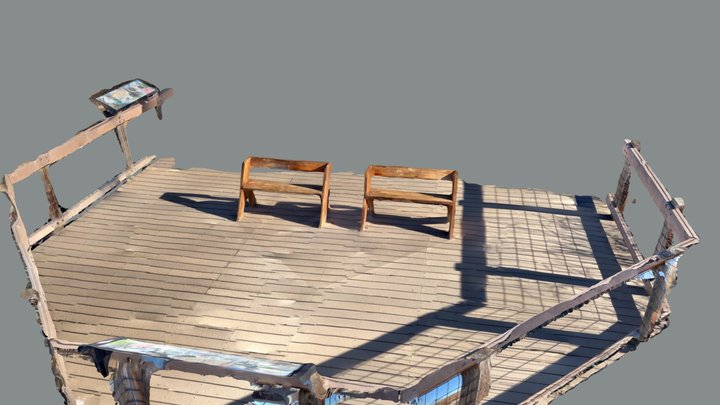 Boardwalk Benches at Bluff Lake Nature Center 3D Model