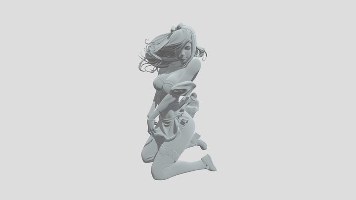 Azure Belle in the Meadow 3D Model